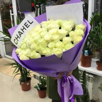 Букет Букет из 51 белой розы 90 см. Артикул - 103604